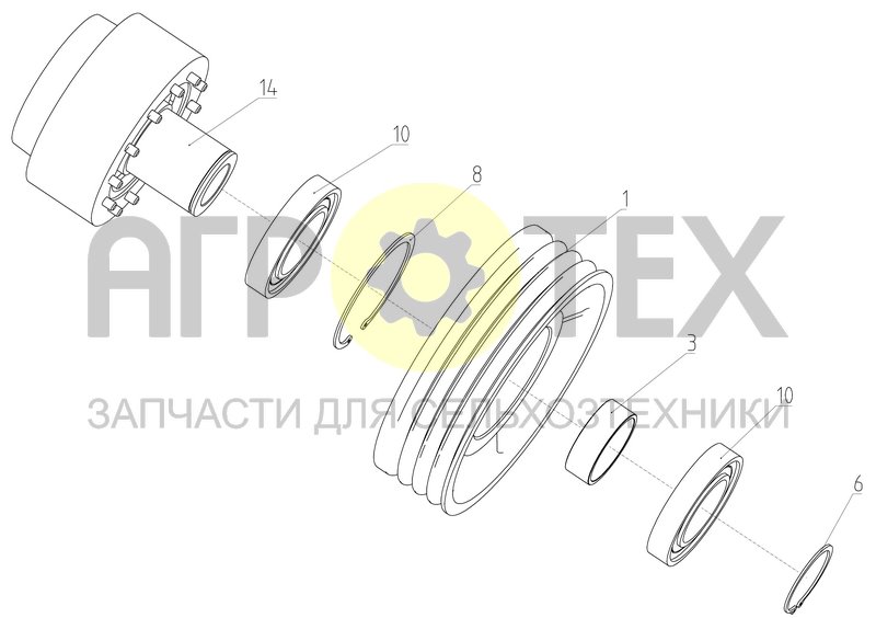 Шкив (101.05.05.390) (№10 на схеме)